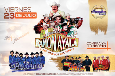 Ramon Ayala, Palomo, Los Sementales de Nuevo Leon y Los Leones del Norte en Houston